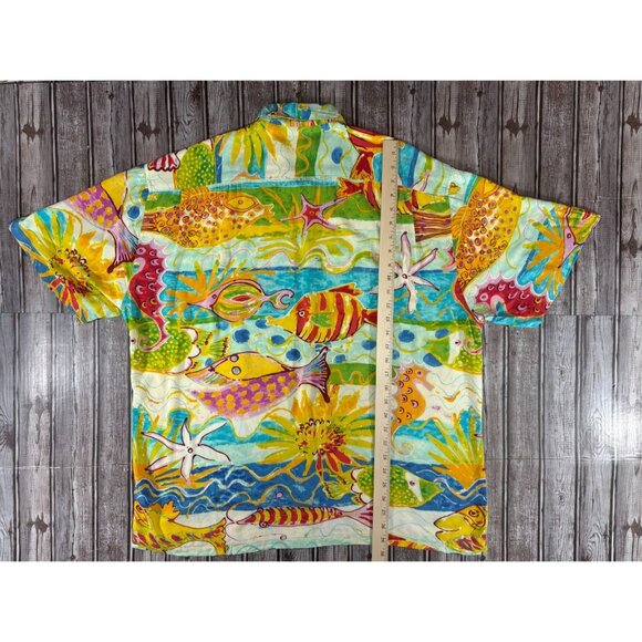 JAMS WORLD  Graphic Print Shirt Size L multicolor Hawaiian Vtg 80s 90s - Picture 2 of 5